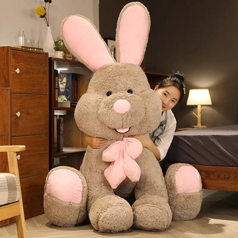 Peluche Lapin Géant Gris