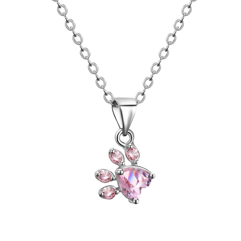 Collier Chien Rose