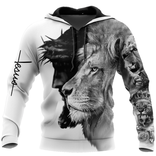 Pull  Lion Noir Et Blanc