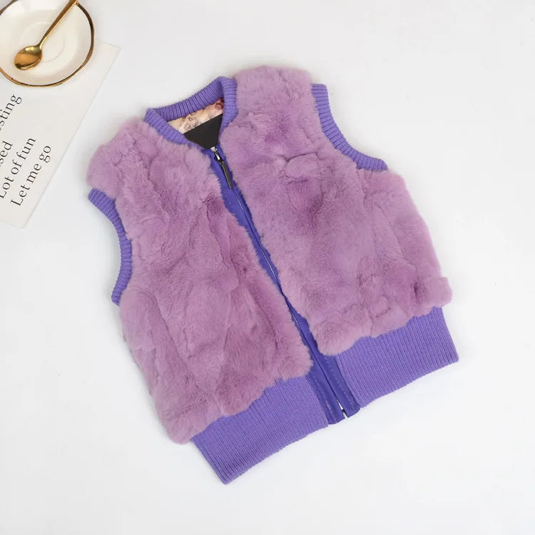 Veste Lapin Sans Manche Violet