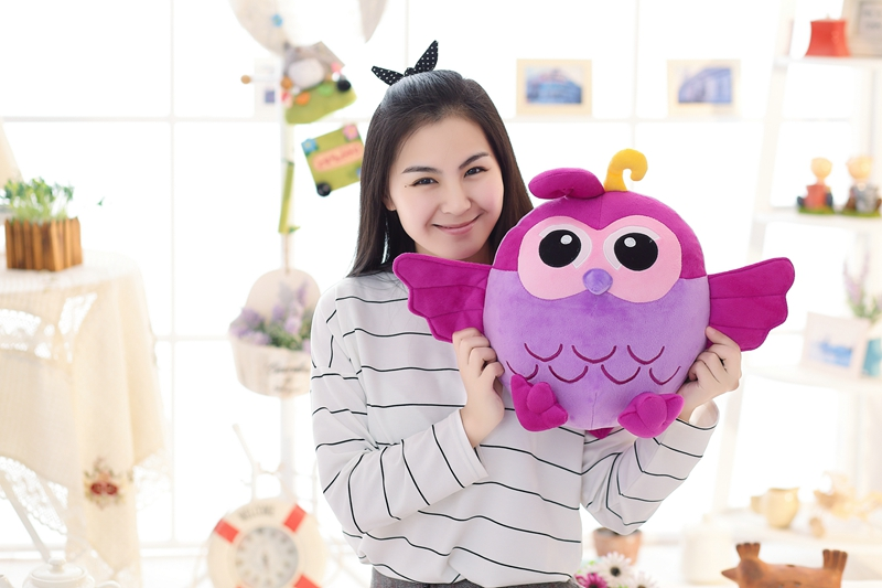 Peluche Hibou Coloré Violet