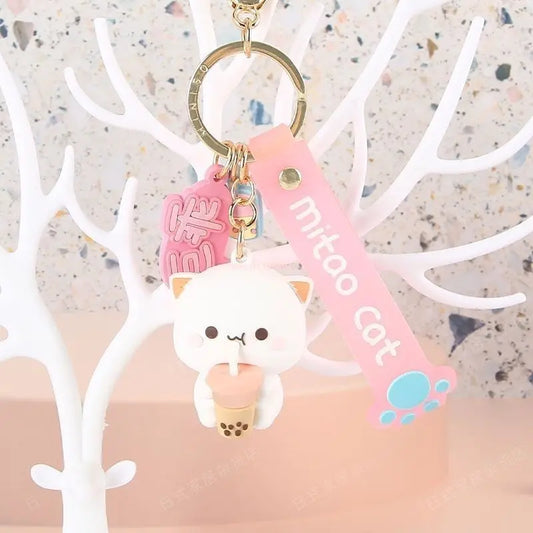 Porte Clé Chat Kawaii Gourmand