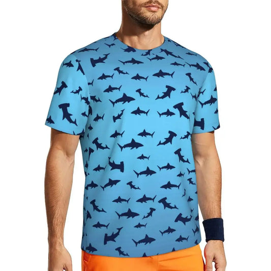 T-Shirt Requin Bleu Ciel