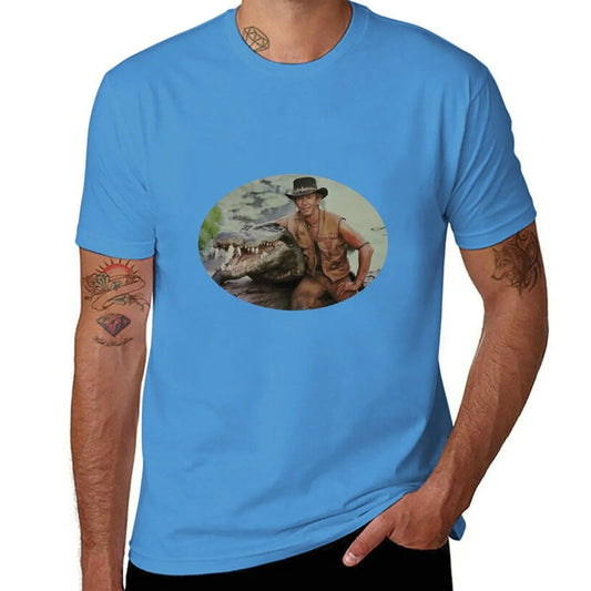 T-Shirt Crocodile Dundee Bleu Ciel