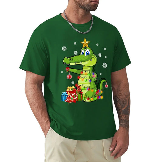 T-Shirt Crocodile Noel Vert