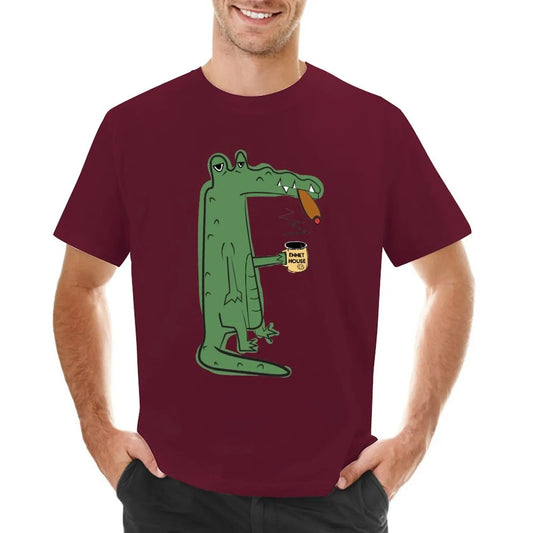 T-Shirt Crocodile Café Rouge Bordeau