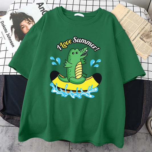 T-Shirt Crocodile Eté Vert