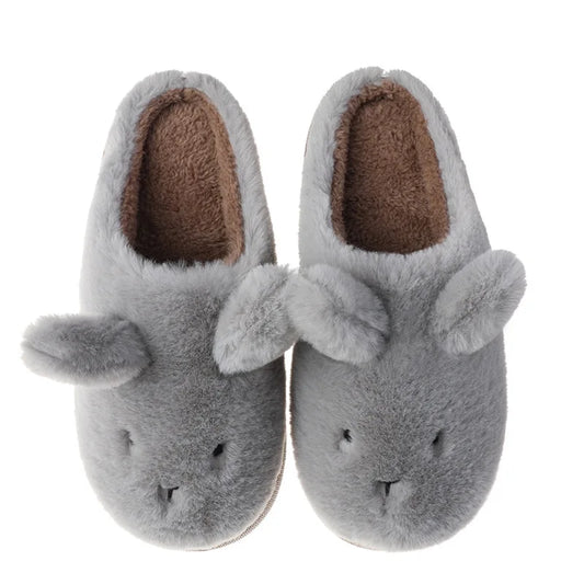 Chausson Lapin Adulte Gris