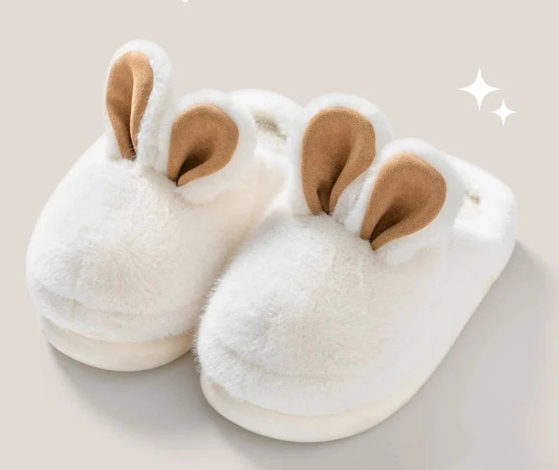 Chausson Lapin Hiver Blanc