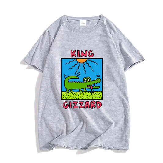 T-Shirt Crocodile King Gizzard Gris