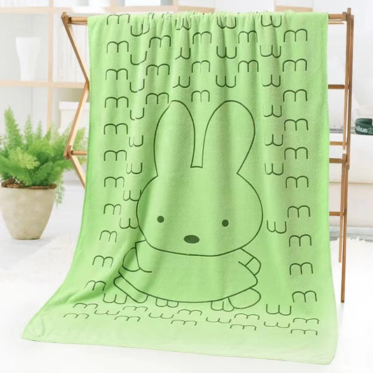 Serviette De Bain Avec Lapin Vert