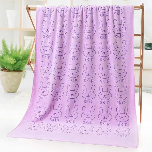 Serviette De Bain Avec Lapin Violet