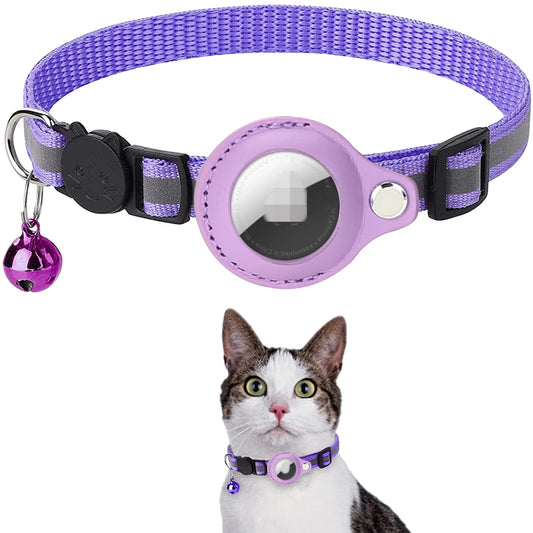 Collier Chat Airtag Violet