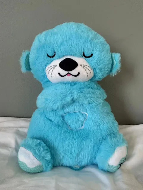 Peluche Loutre Qui Respire Bleu