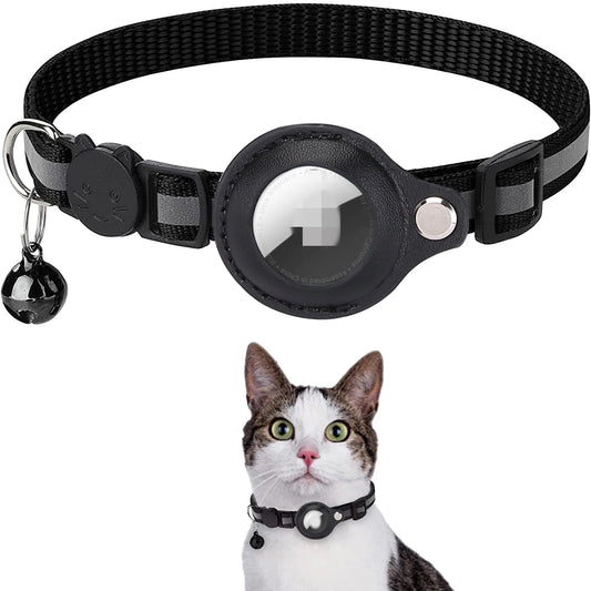 Collier Chat Airtag Noir