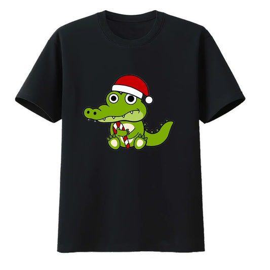 T-Shirt Crocodile Festif Noir