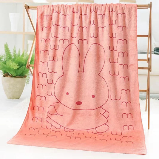 Serviette De Bain Avec Lapin Orange