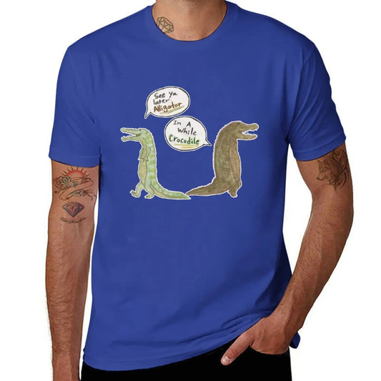 T-Shirt Crocodile Marrant Bleu