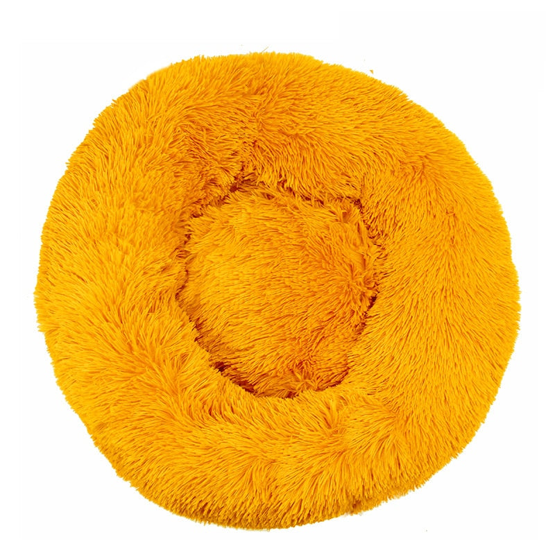 Panier Chat Peluche Jaune