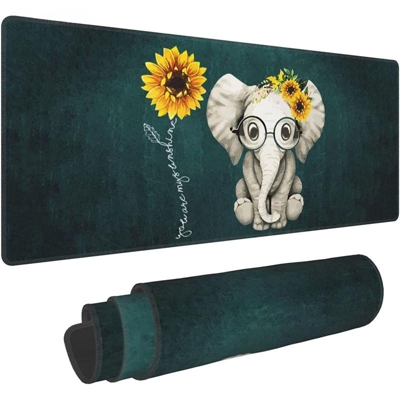 Tapis De Souris Eléphant Fleurie