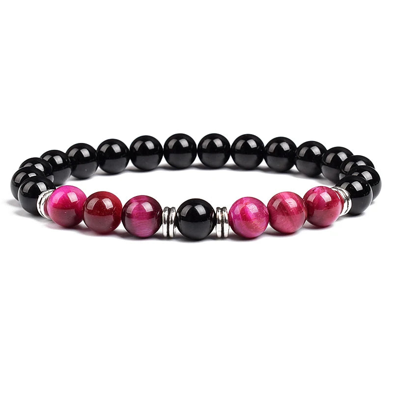 Bracelet Oeil de Tigre Rose