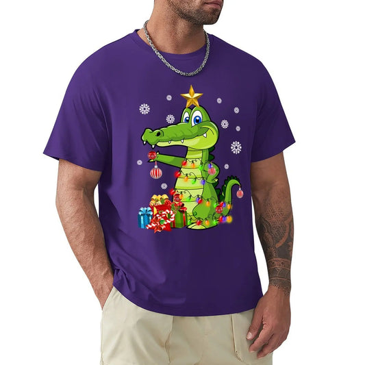 T-Shirt Crocodile Noel Violet