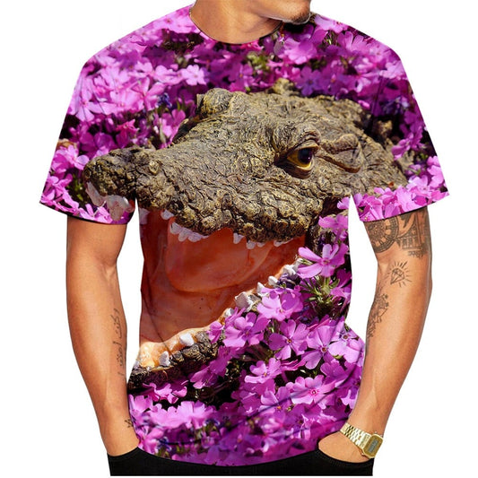 T-Shirt  Crocodile Violet