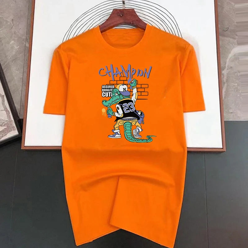 T-shirt Crocodile Champion Orange