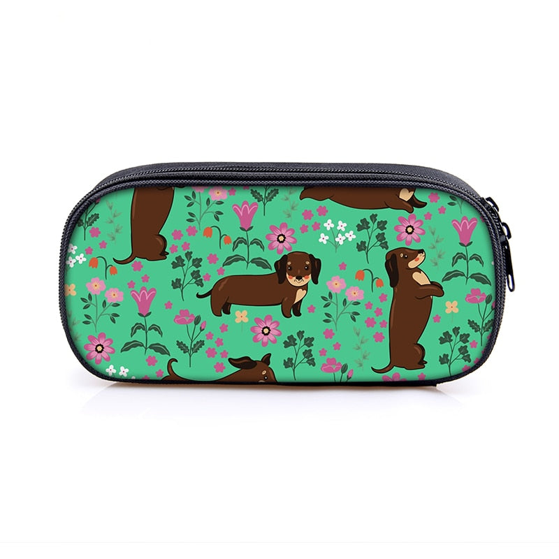 Trousse Scolaire  Chien Fleurie