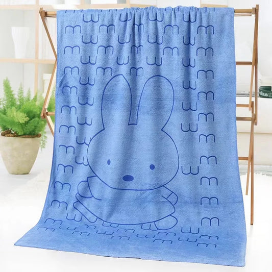 Serviette De Bain Lapin Bleu