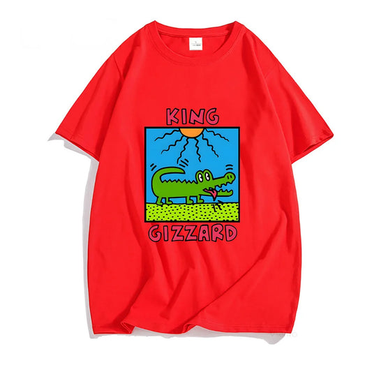 T-Shirt Crocodile King Gizzard Rouge