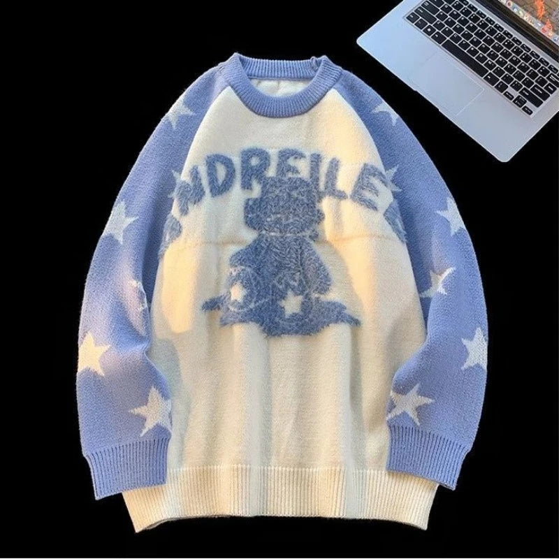 Pull Crocodile Rétro Bleu