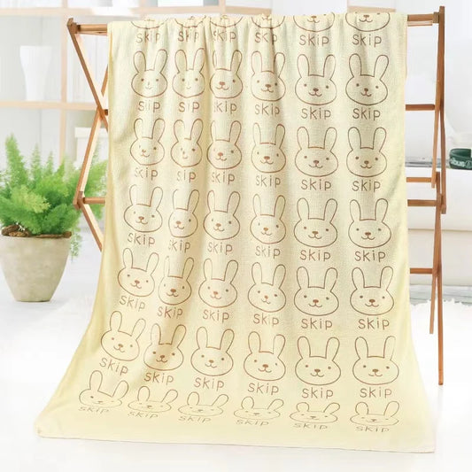 Serviette De Bain Avec Lapin Jaune