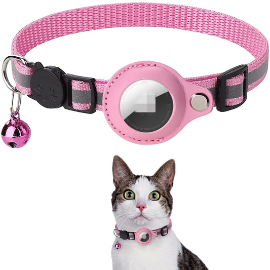 Collier Chat Airtag Rose