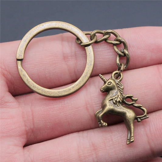 Porte Clé Licorne Bronze