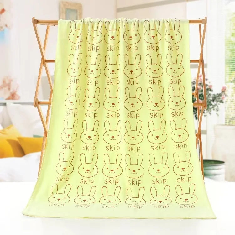 Serviette De Bain Lapin Jaune