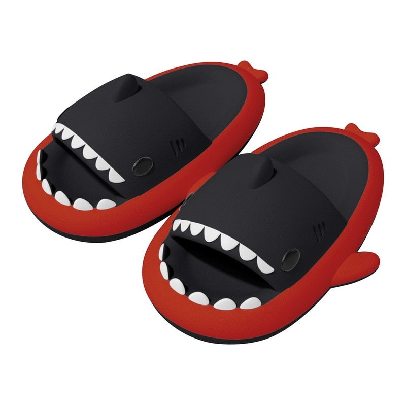 Claquette Requin Funny Noir Rouge