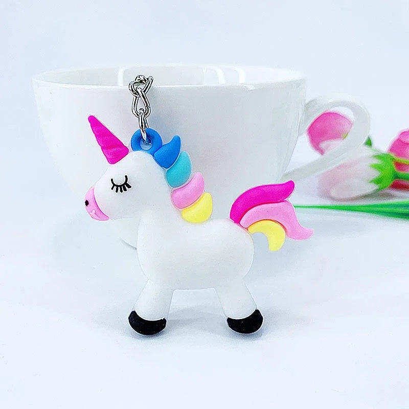 Porte Clé Licorne Multicolore