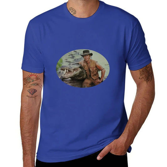 T-Shirt Crocodile Dundee Bleu