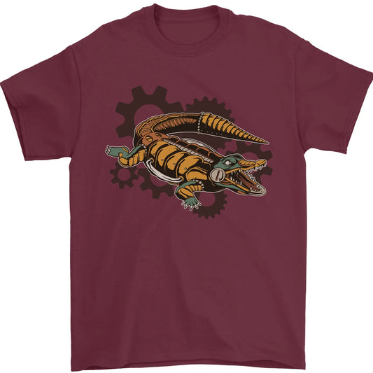 T-Shirt Crocodile Steampunk Rouge