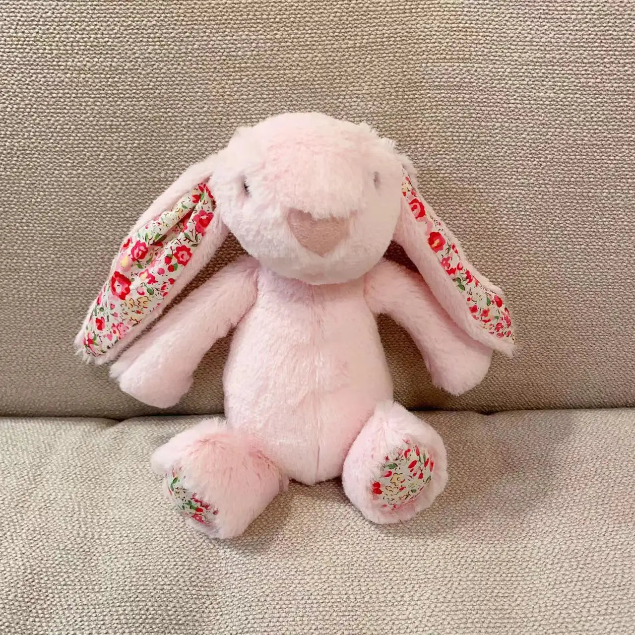 Peluche Lapin Fleurie Rose