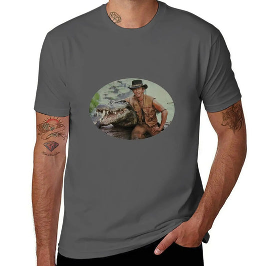 T-Shirt Crocodile Dundee gris Foncé