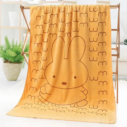 Serviette De Bain Lapin Avec Lapin Jaune