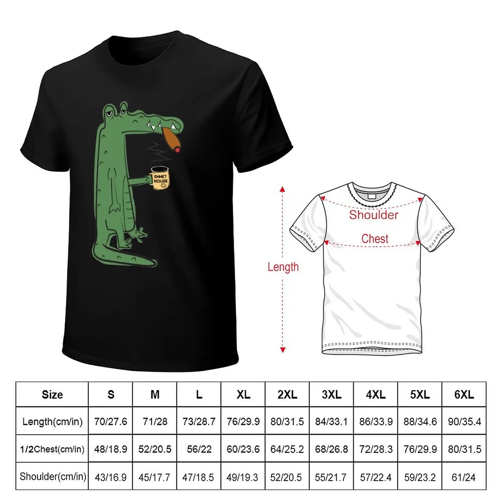 T-Shirt Crocodile Café Noir