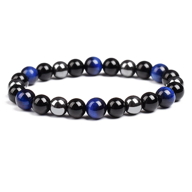 Bracelet Oeil de Tigre Bleu Foncé