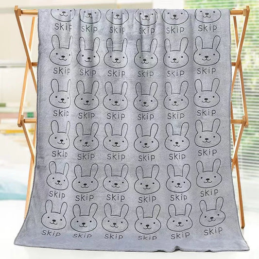 Serviette De Bain Lapin Gris