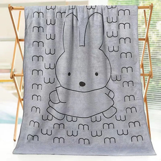 Serviette De Bain Avec Lapin Gris