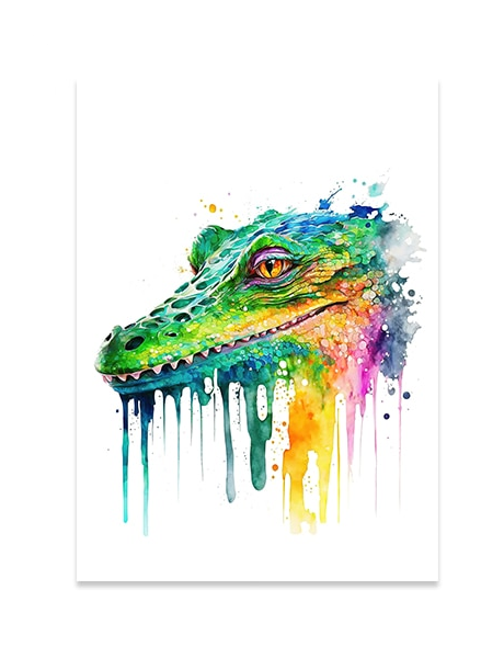 Tableau  Crocodile Coloré