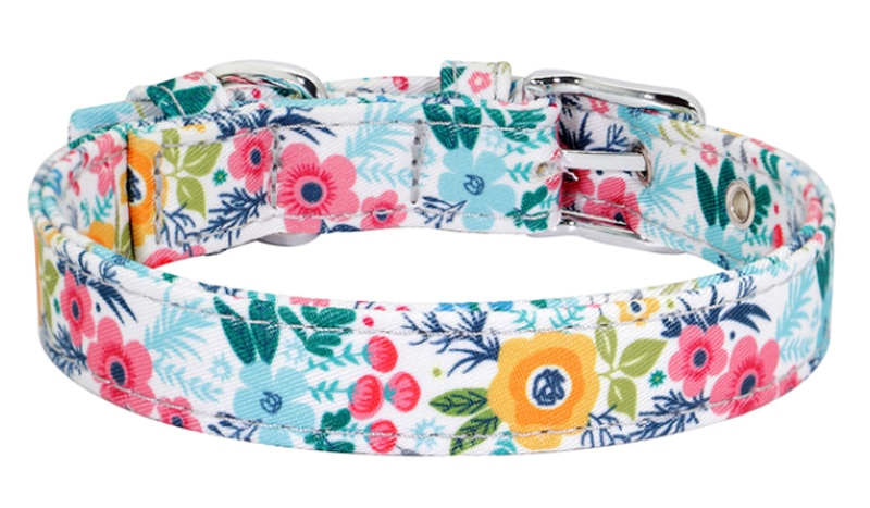 Collier Chien Fleuri