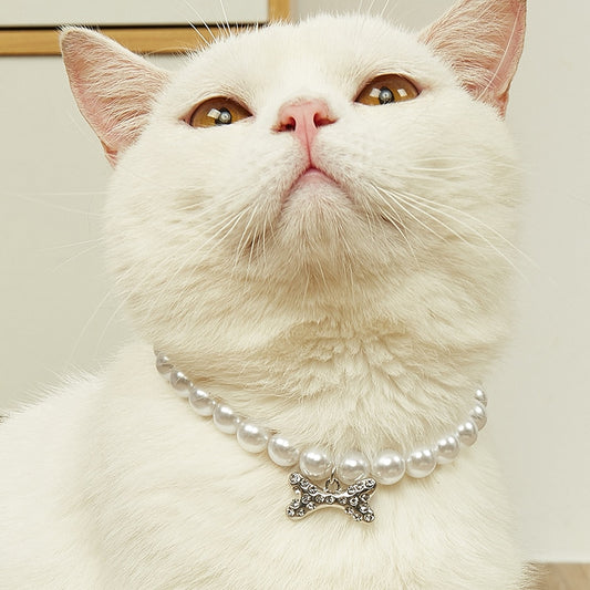 Collier Chat Perle